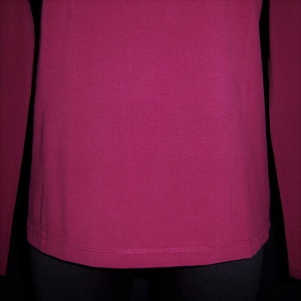 NEW Eddie Bauer Long Sleeve Beet Colored Top Size - Picture 2 of 6
